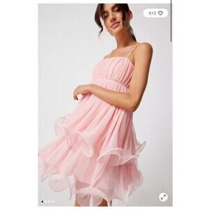 NWT Urban Outfitters Luna Tiered Babydoll Mini Dress size XS